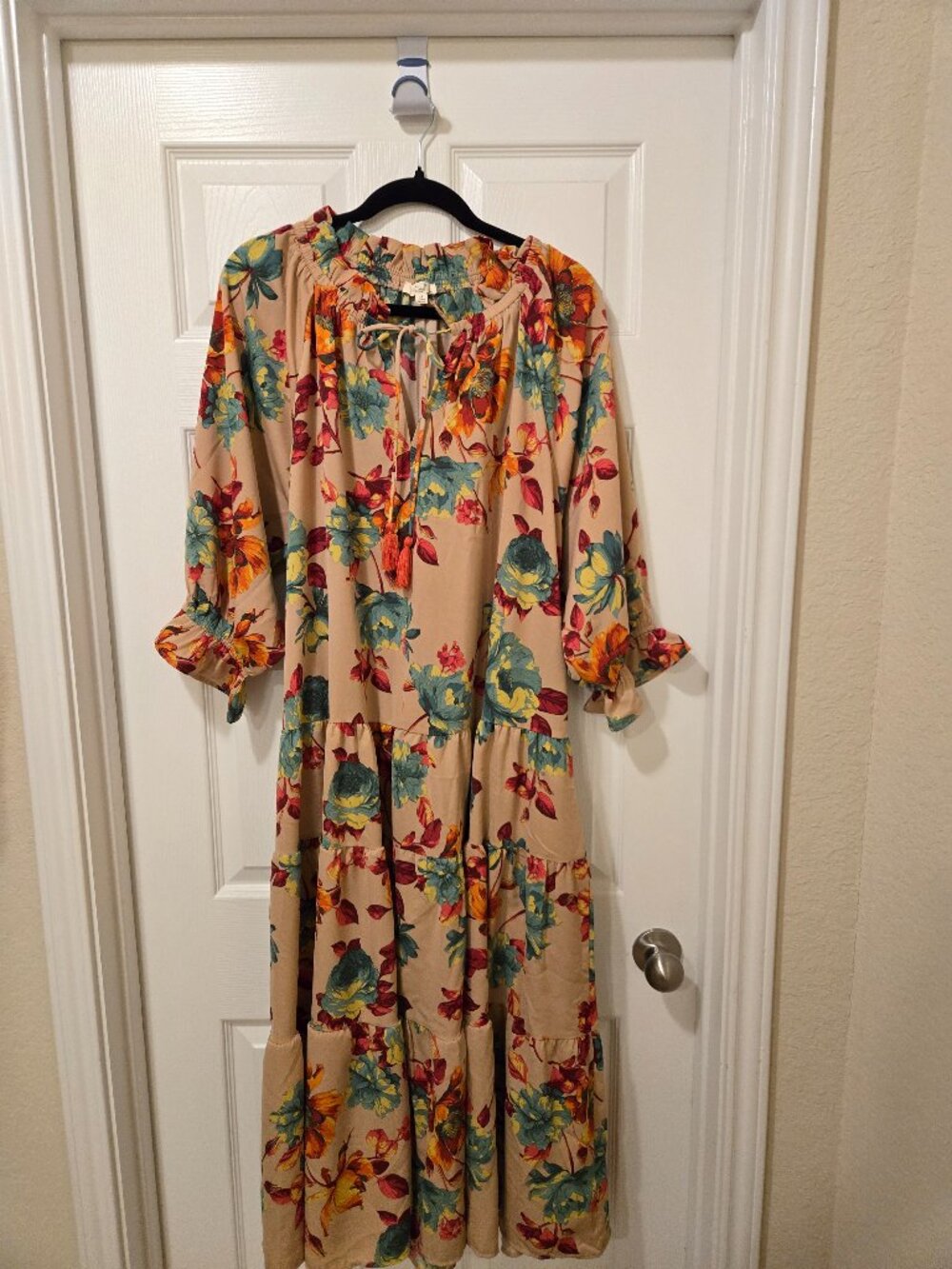Easel size medium boho maxi dress new